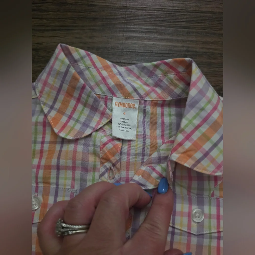 Gymboree Pastel Plaid Button-Up Shirt Dress